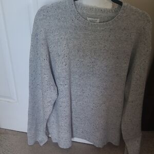 American Eagle Outfitters Women's Heathered Gray Crewneck Sweater